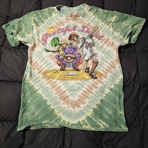 Liquid Blue Green and Brown Tie-Dye Shirt